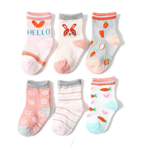 Fabricantes de meias de inverno antiderrapantes para bebês no atacado - HNFS17