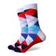 Novas meias de design personalizado com padrão Argyle - HNFS25