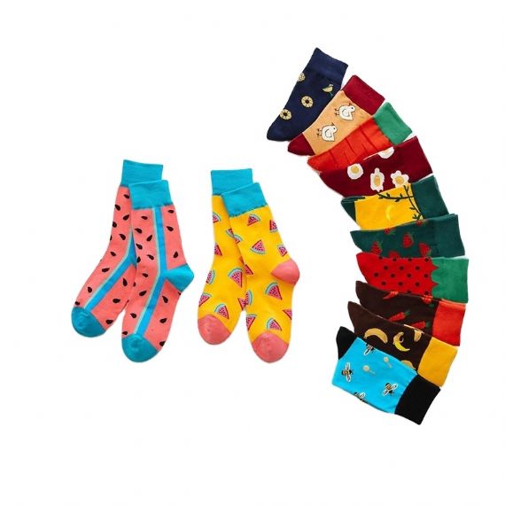 Fábrica de meias personalizadas com padrão engraçado - HNFS8