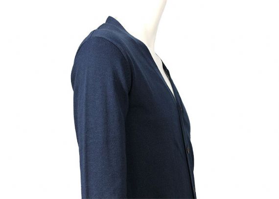 V Neck Mens Knit Sweater Cardigan Button Navy Blue Acrylic Mens Cable Knit Jumper - 11997493