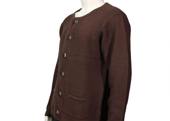 7GG Brown Color Plain Pattern Button Cable Mens Knit Sweater Cardigan For Winter - 11998924