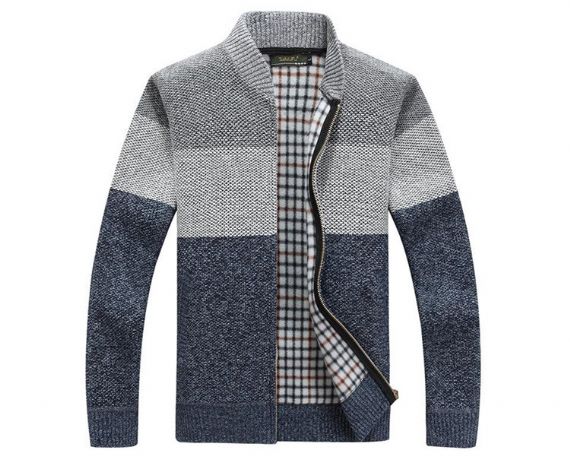 OEM Long Sleeve Cardigan Zipper Cozy Knit Sweater - 13245878