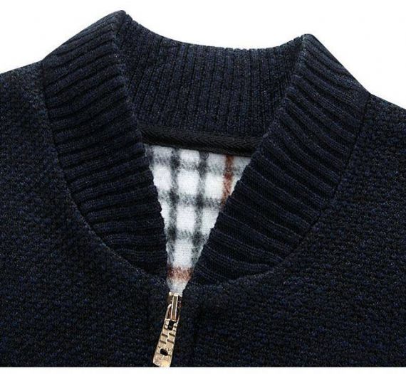 OEM Long Sleeve Cardigan Zipper Cozy Knit Sweater - 13245878