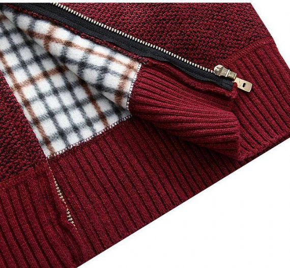 OEM Long Sleeve Cardigan Zipper Cozy Knit Sweater - 13245878