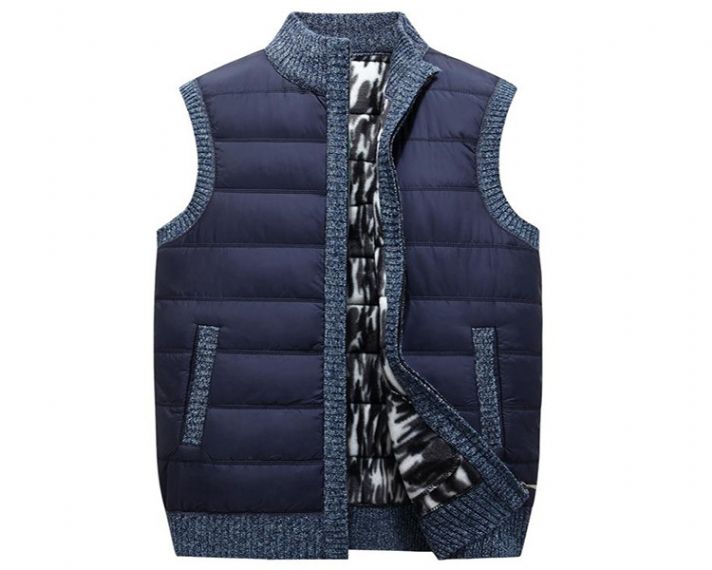 OEM Mandarin Collar Knitted Sleeveless Cardigan Vest - 13246299
