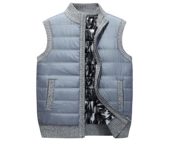 OEM Mandarin Collar Knitted Sleeveless Cardigan Vest - 13246299