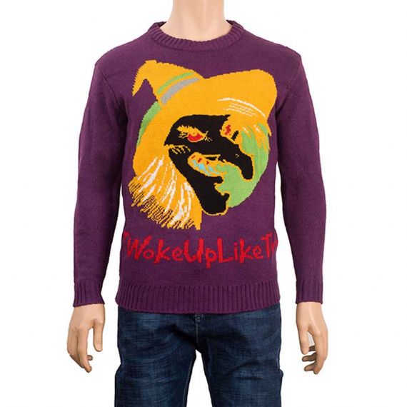 Unisex Red Ugly Design Santa Xmas Knitted Acrylic Sweaters For Party - 11179945