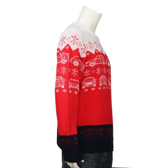 Custom Knitting Jacquard Car Patterns Snowflake Acrylic Christmas Jumper For Men - 11658843