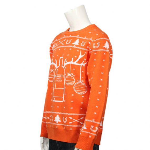 Bullelt Frontier Whiskey Holiday Big And Tall Ugly Christmas Sweater - 11659349