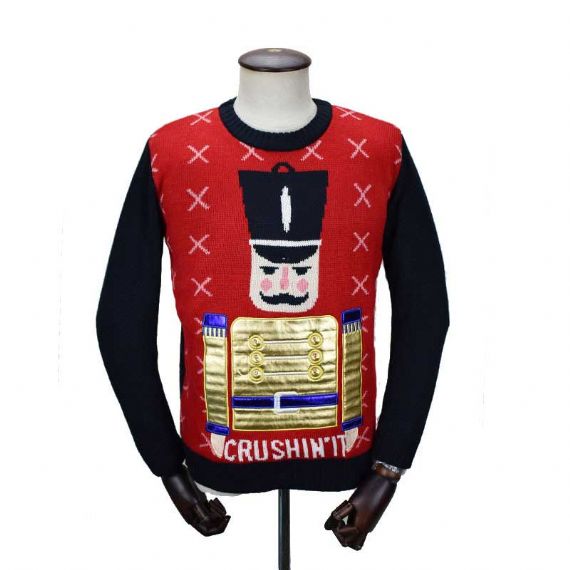 Cute Santa Skating Holiday Sweater - 11660868