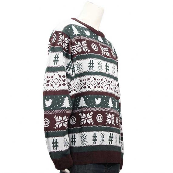 Pure Cotton Full Jacquard Knitted Mens Ugliest Sweater - 11664974