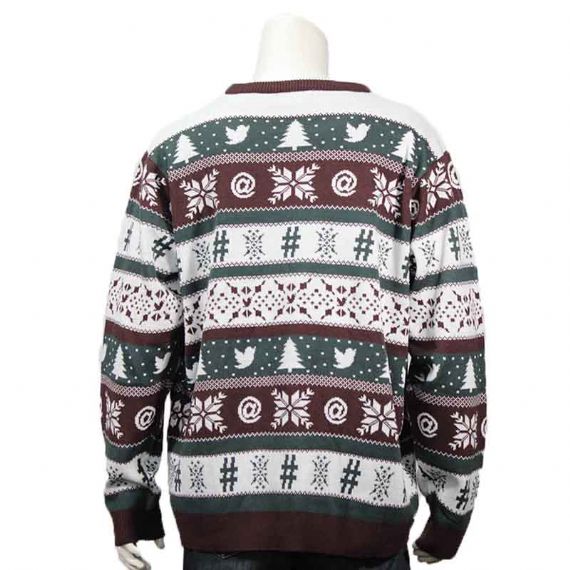 Pure Cotton Full Jacquard Knitted Mens Ugliest Sweater - 11664974