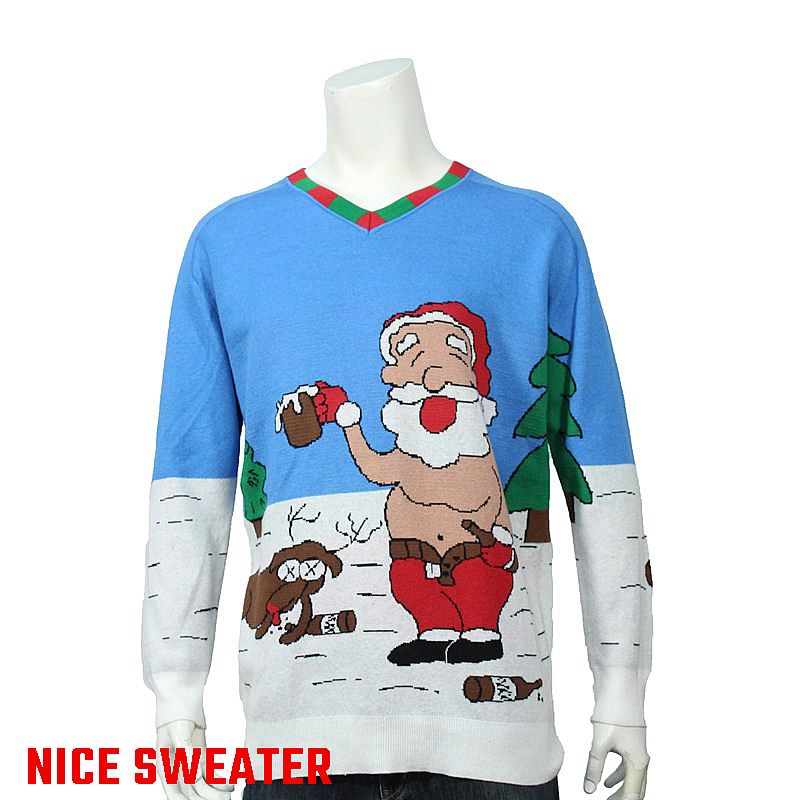 drunk santa christmas sweater
