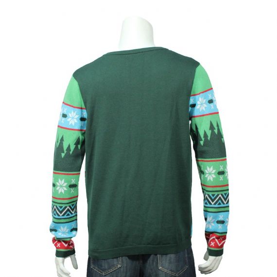 Factory Cotton Acrylic Knitted Snowman Riding Xmas Cardigan Mens - 12126429