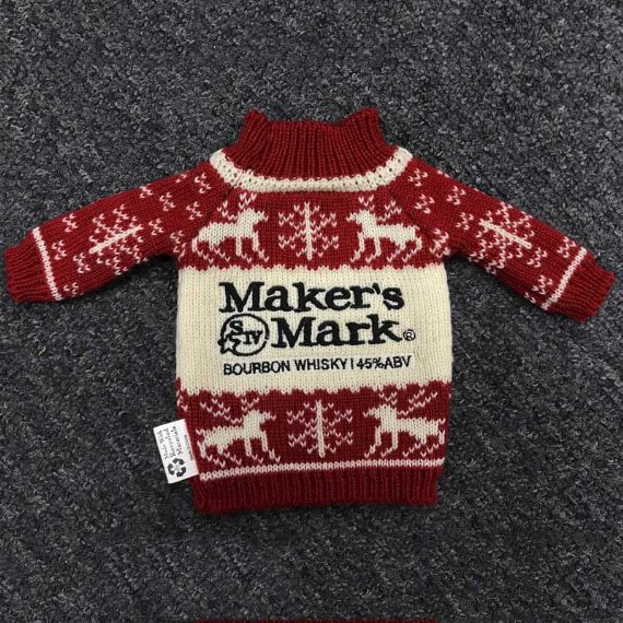 Sustainable Polyester Custom Wine Bottle Sweater Koozie Covers For Maker's Mark - BS01