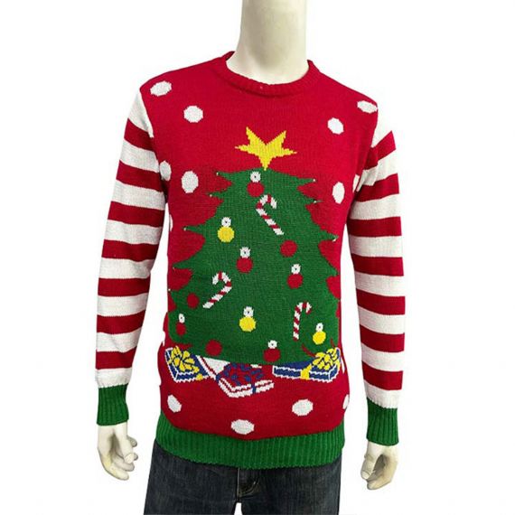 LED Christmas Sweater Powered by Lithium Battery - XM44