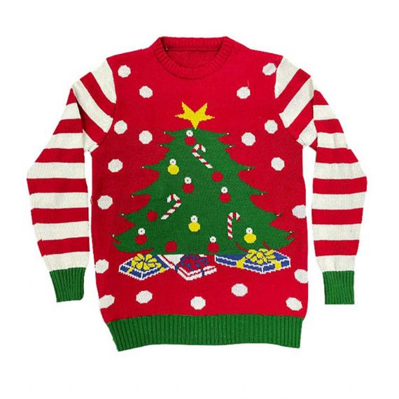 LED Christmas Sweater Powered by Lithium Battery - XM44