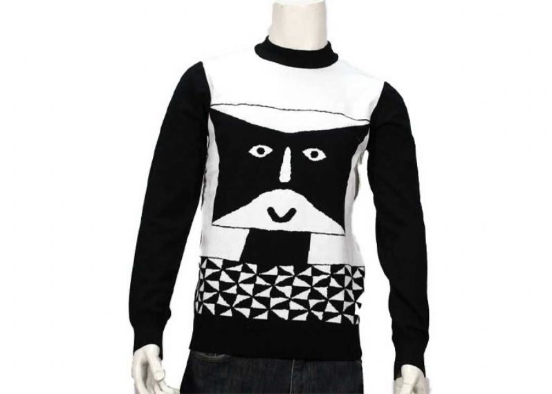 Striped Jumper Modern Mens Knit Sweater Winter Cotton Long Sleeve Anti - Wrinkle - 11999337