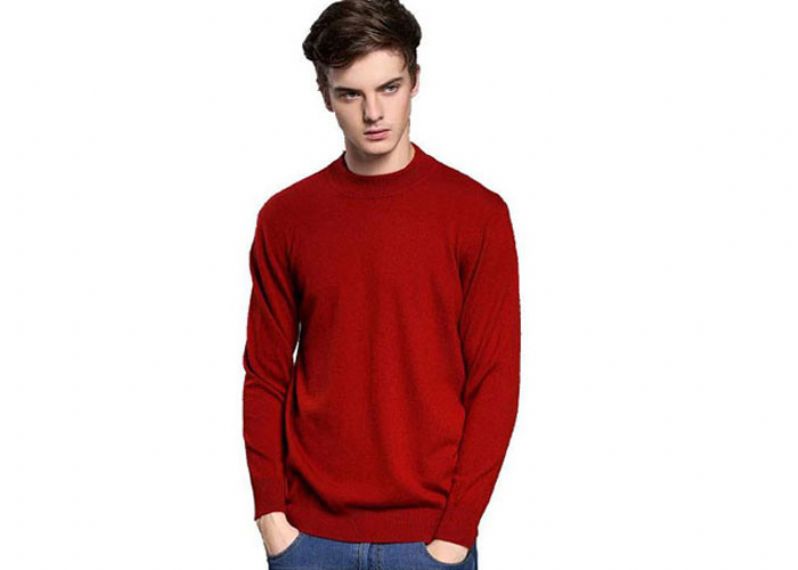 Fancy Winter Cashmere Sweater Men , Black Cashmere Sweater Tight 12 Gauge - 11272373
