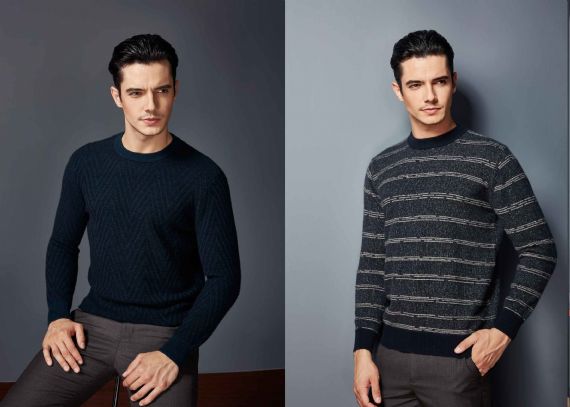 MTM Jacquard Made To Measure Sweaters Pure Knitwear Cashmere Sweater For Men - 11272402