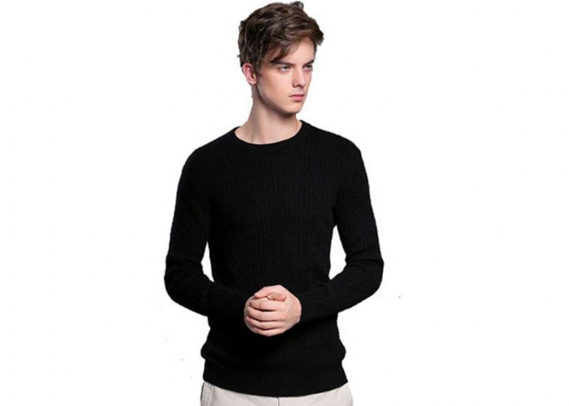 Multi Patterns Pure Cashmere Sweaters Round Neck Long Sleeve Pullover Style - 11272408