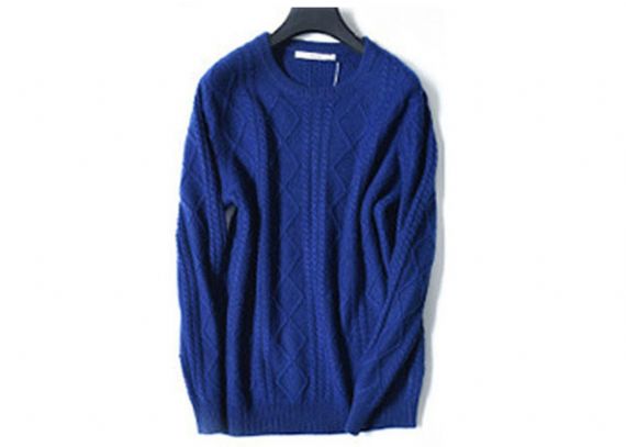 Rhombus Pattern Pure Cashmere Sweaters Computer Knitted Technics For Adults - 11272410