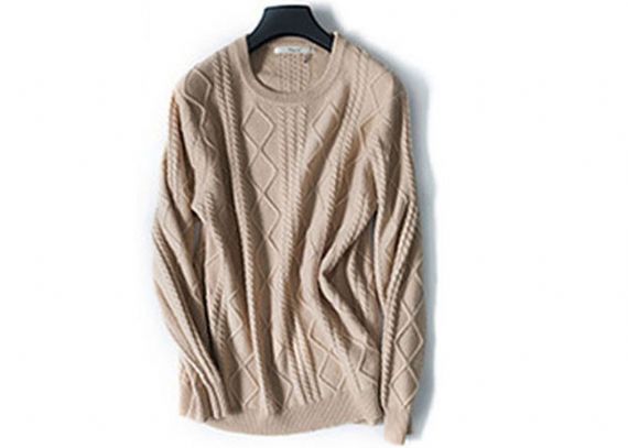 Rhombus Pattern Pure Cashmere Sweaters Computer Knitted Technics For Adults - 11272410