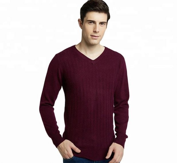 Casual S - 2XL Size Black V Neck Cable Knitted Jumper Sweater Mens For Spring - 11611502