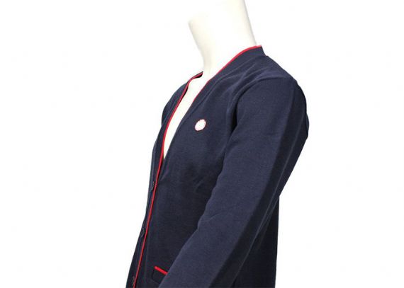 Mens Knitted Navy Blue Cardigans With Button , Long Sleeve Spring Knitwear - 11997661