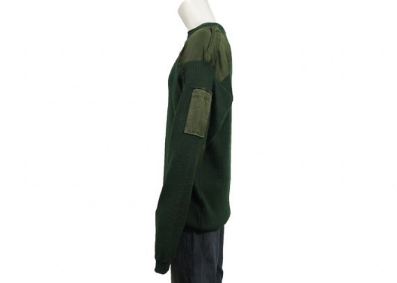 Oliver Green Wool Round Neck Military Uniform Sweater - 12316627