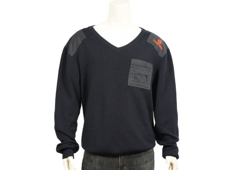 Winter Polyester 7 Gauge Thick Mens Military Style Sweater With Full Sleeve - 12317100