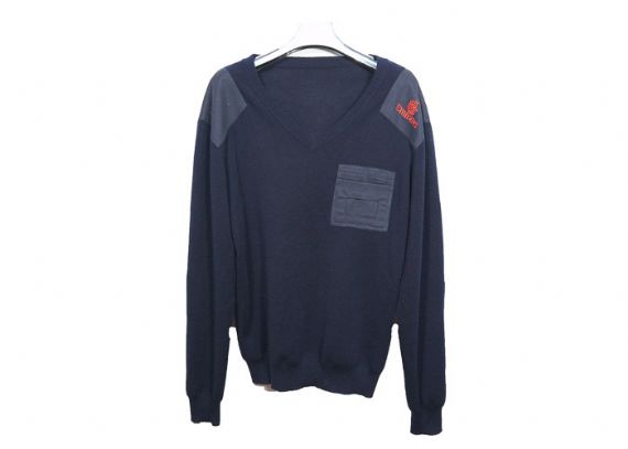 Winter Polyester 7 Gauge Thick Mens Military Style Sweater With Full Sleeve - 12317100