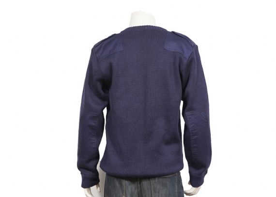Custom Winter Military Uniform Sweater Navy Blue Woolen Blend Mens Military Sweater - 12317119