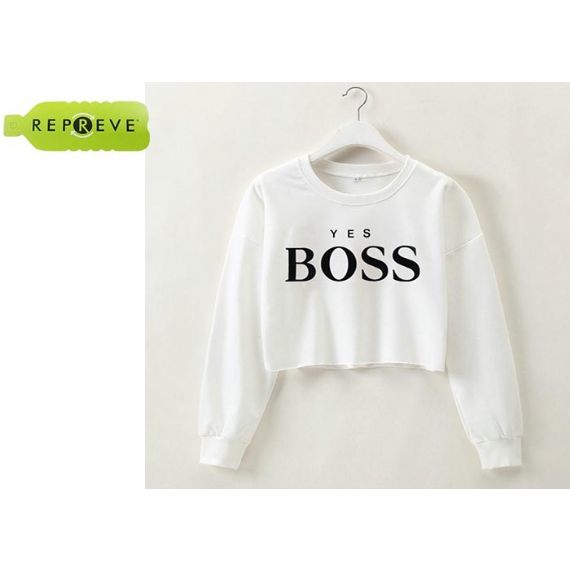 Top cropped sustentável estampado manga longa - 13131401