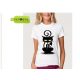Camiseta de poliéster algodão com estampa de gato branca sustentável - 13131747