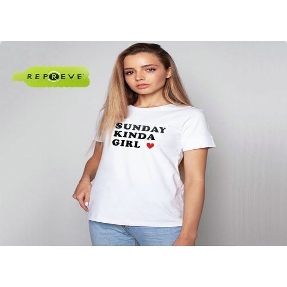 Camiseta sustentável solúvel em água estampada manga curta - 13132502