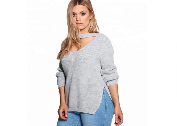 Computer Knitted Plus Size Pullover Sweaters - 11272256