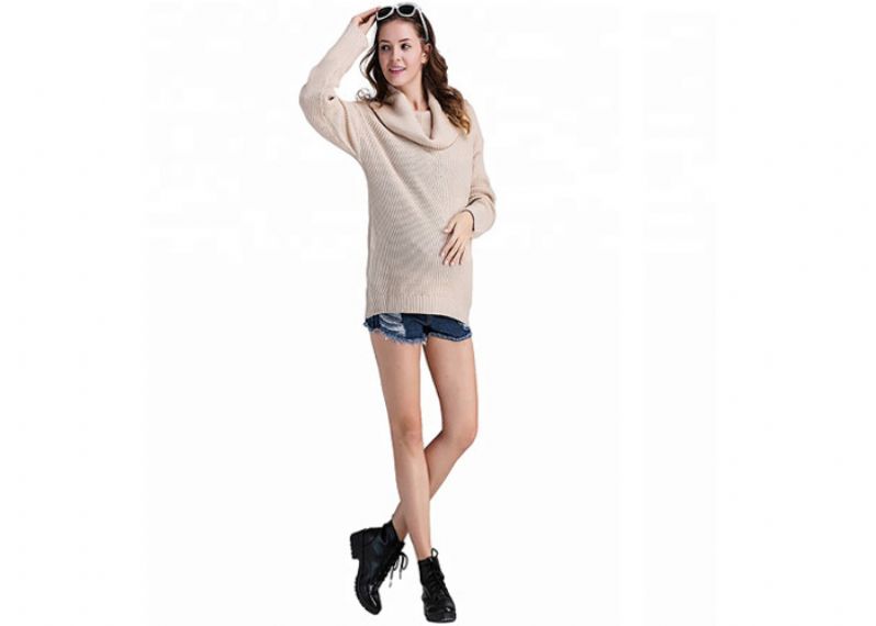 Long Sleeve Maternity Knit Sweater Turtleneck Design Vintage Decoration - 11272432