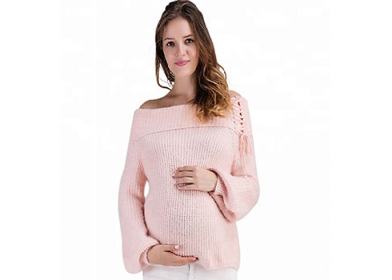 European Style Maternity Winter Sweaters, Oversized Maternity Sweater - 11272440