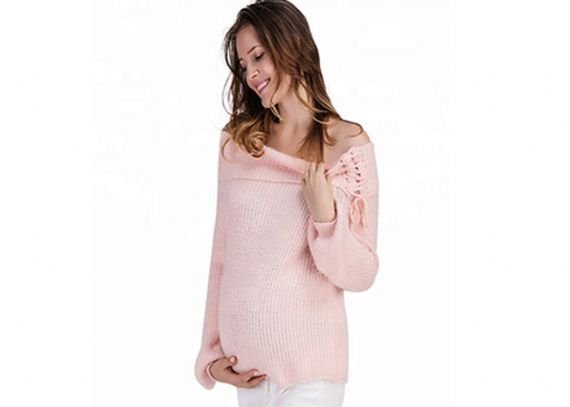 European Style Maternity Winter Sweaters, Oversized Maternity Sweater - 11272440
