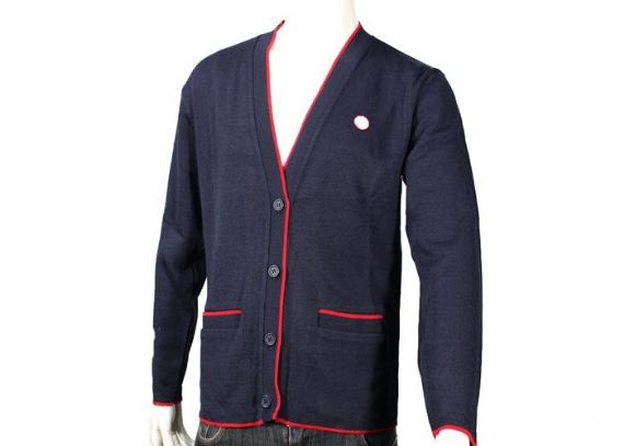 Cardigans de punto azul marino para hombre con botón, géneros de punto de primavera de manga larga - 11997661