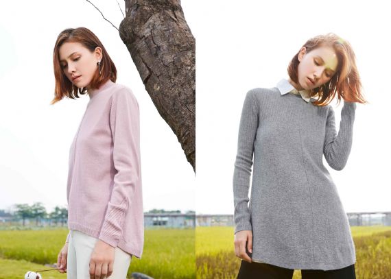 Suéter de cachemir 100% puro con cuello redondo a medida para mujer, ropa de otoño - 11272296