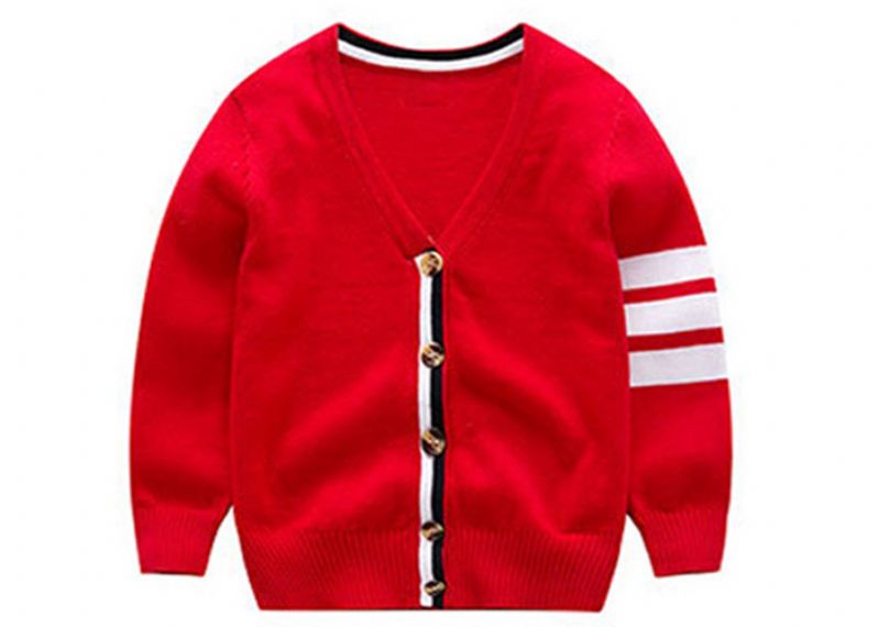 Red Boys Cardigan Sweater - 11272143