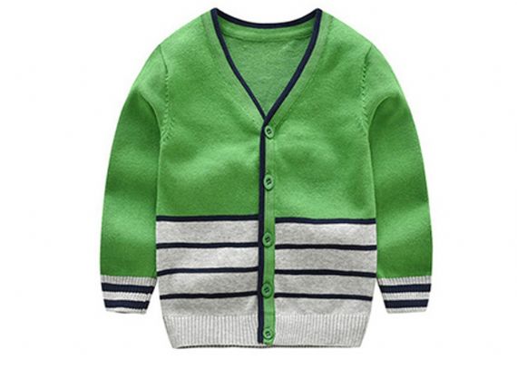 2019 Latest New Classic Design Boys V Neck Striped Knitted Cardigan - 11272148