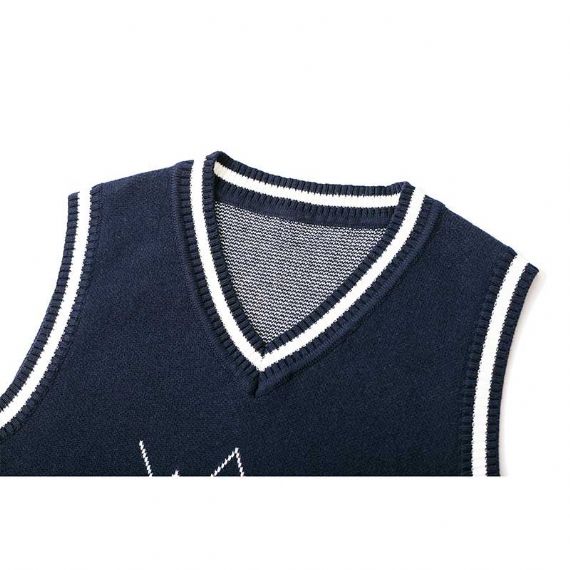 Embroidered Logo Sleeveless Vest for 6-16 Years Students - 11272169