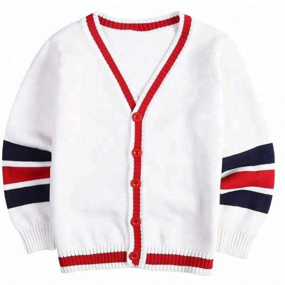 Grey Royal Blue School Uniform Cardigan - 11272187