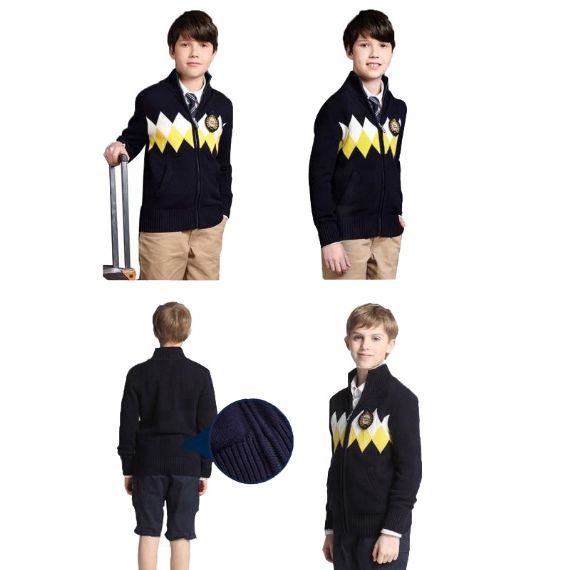 British Style School Uniform Sweaters Anti Static Long Sleeve Type For Children - 11272196