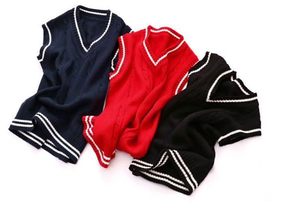 Navy Blue School Uniform Sweater Vest - 11272201