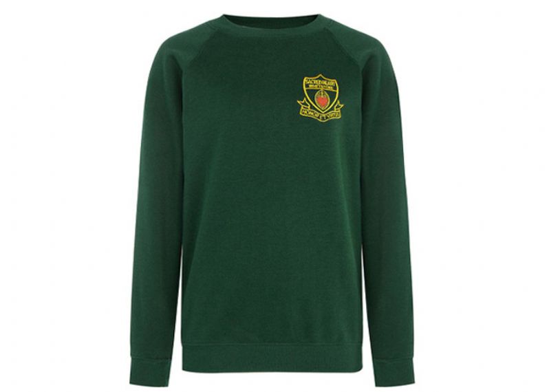 Green Embroidery Pullover School Uniform - 11272210