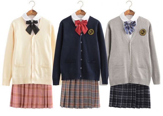 British Button Cardigan School Uniform Sweaters - 11272228